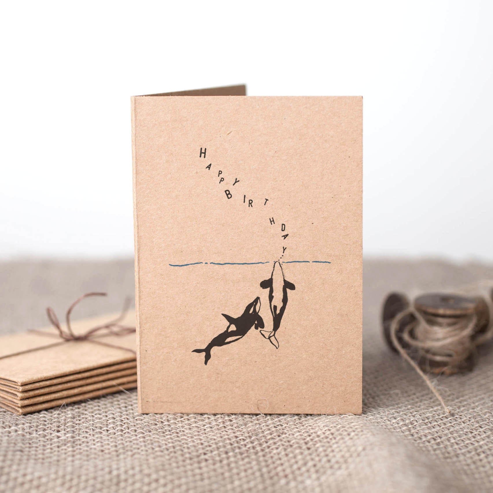 Happy Birthday Orcas - Card | Vegan Card | Recycled | Whales | Whale …