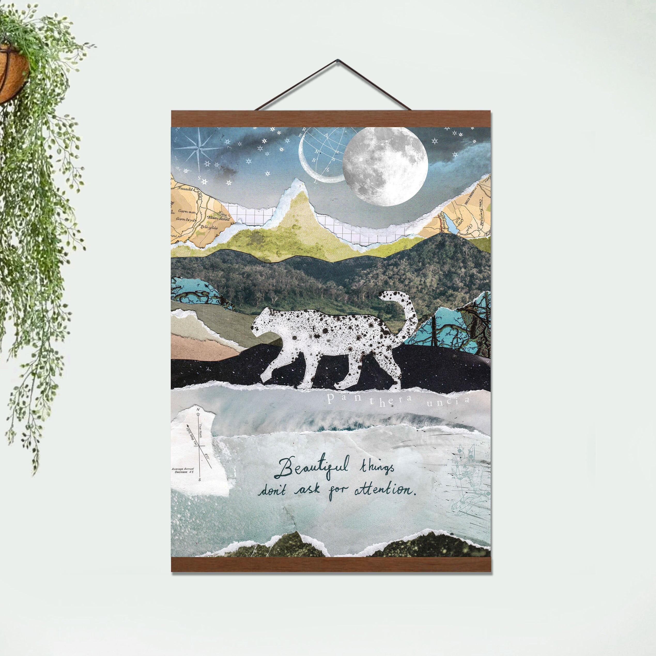 Snow Leopard Life Quote Print A4 &amp; 8x10 | Etsy