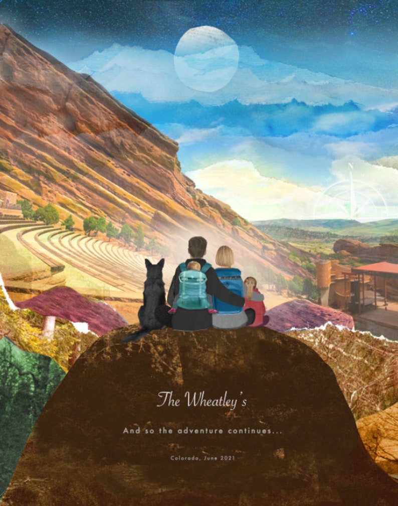 Personalised RED ROCKS Print Wedding Gift Family Custom - Etsy