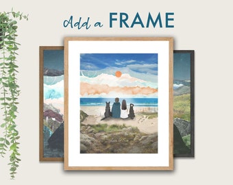 Your print, professionally framed in-house where your artwork is printed.