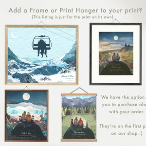 Custom mountain biking print, Personalised Couples biking, Cycling family print, Mountain biking gift, Cycling gift, Biker couple image 8
