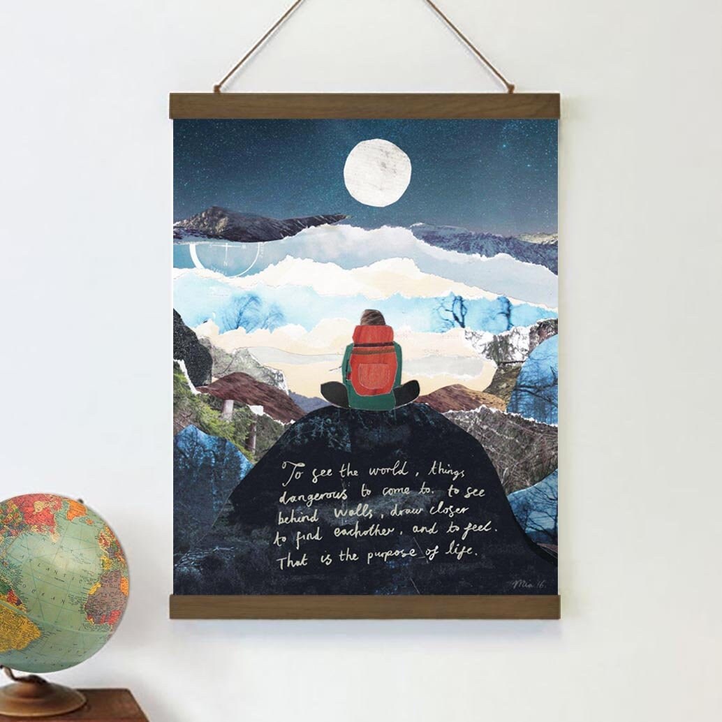 Life Quote Collage Print Landscape Print Wanderlust Print Etsy