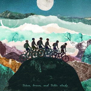 Custom mountain biking print, Personalised Couples biking, Cycling family print, Mountain biking gift, Cycling gift, Biker couple image 5