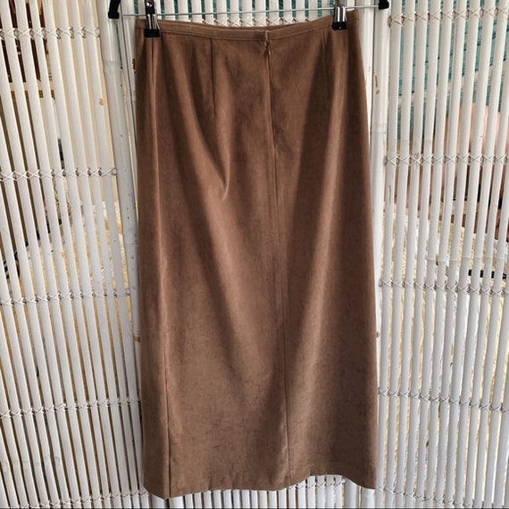 Vintage Faux Suede Midi/Maxi Skirt - image 3