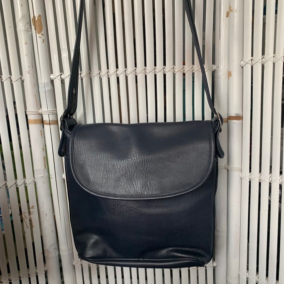 Vintage Coach Crossbody Purse in Navy Blue