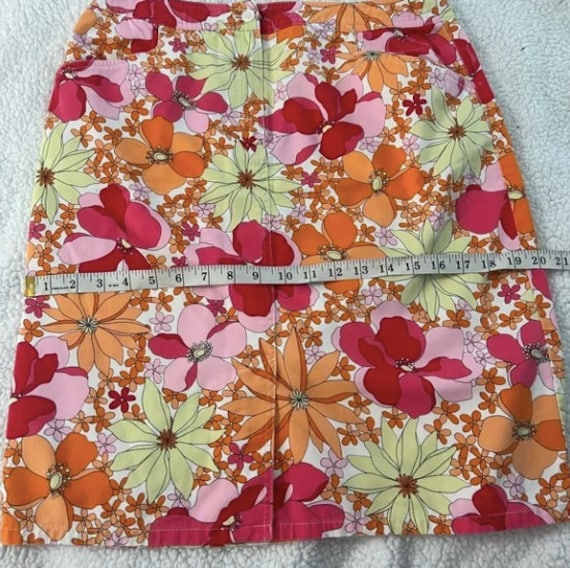 Vintage Talbots 70s Inspired Floral Skirt -- size… - image 5