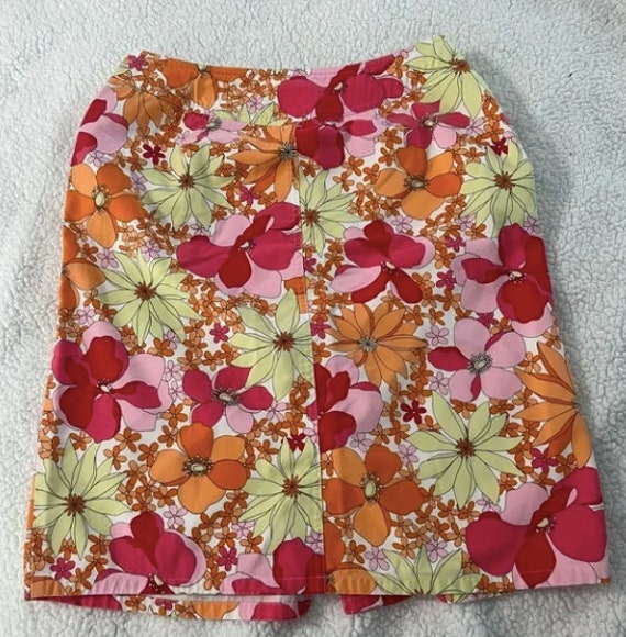 Vintage Talbots 70s Inspired Floral Skirt -- size… - image 3