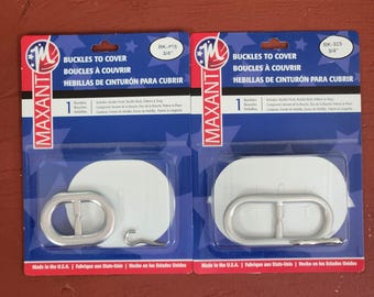 Oval Aluminum Cover Buckle, 2-pack