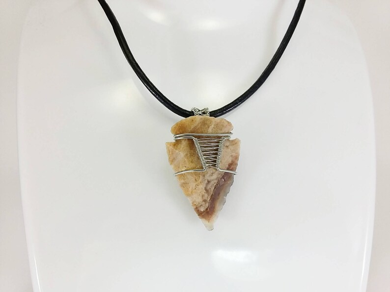 Wire Wrap Arrowhead Necklace Etsy