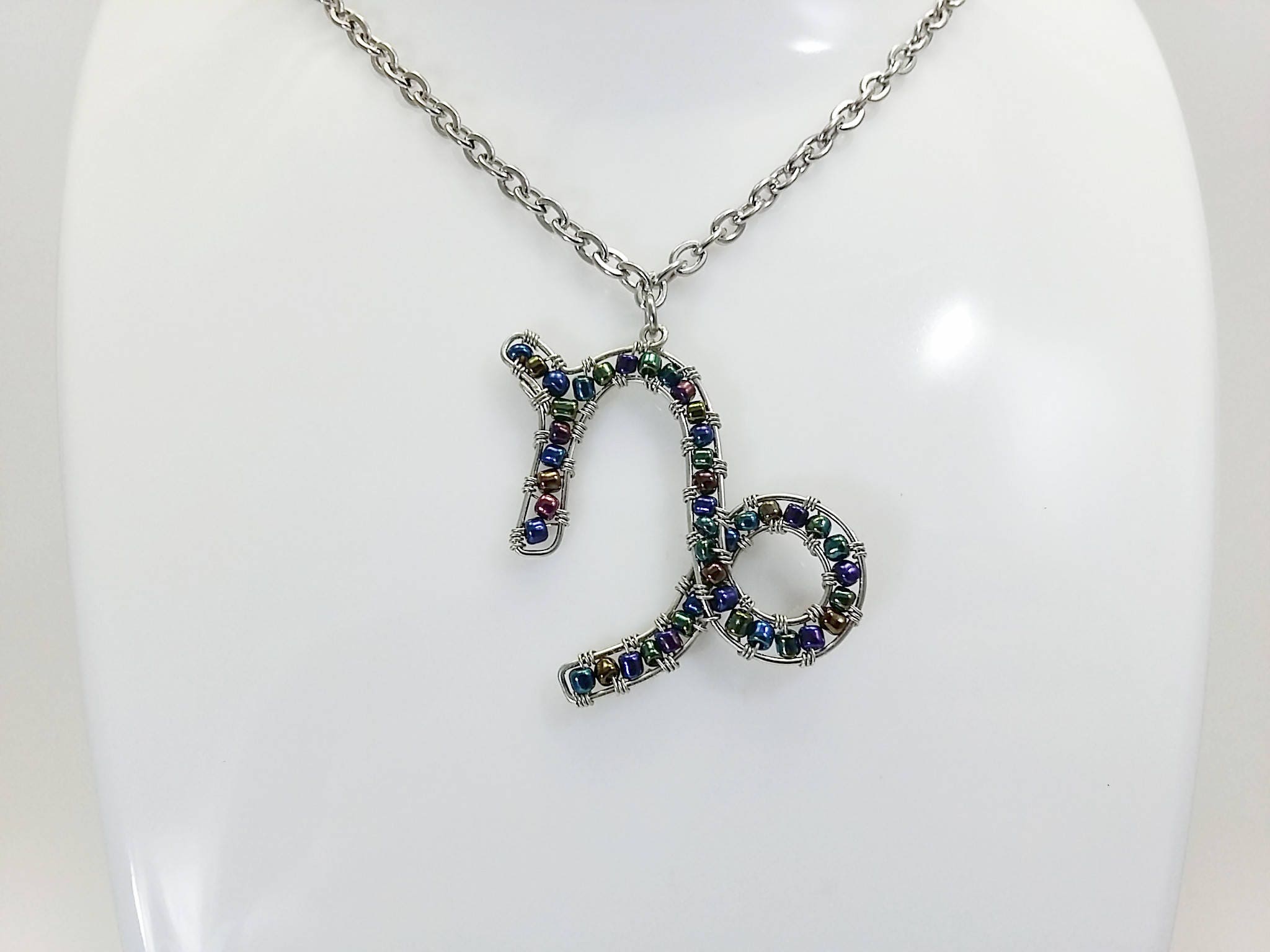Capricorn Zodiac Necklace Wire Wrap Jewelry Horoscope Etsy