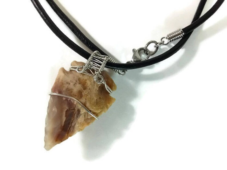Wire Wrap Arrowhead Necklace Etsy