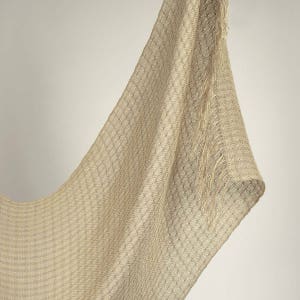 Summer handwoven shawl, linen and silk, natural. Silky pashmina natural. Bridal shawl. Large summer scarf. image 3