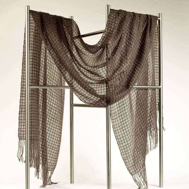 black and grey shawl