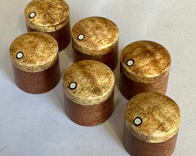 Spalt Maple/mahogany Wood Guitar Knobs Etsy
