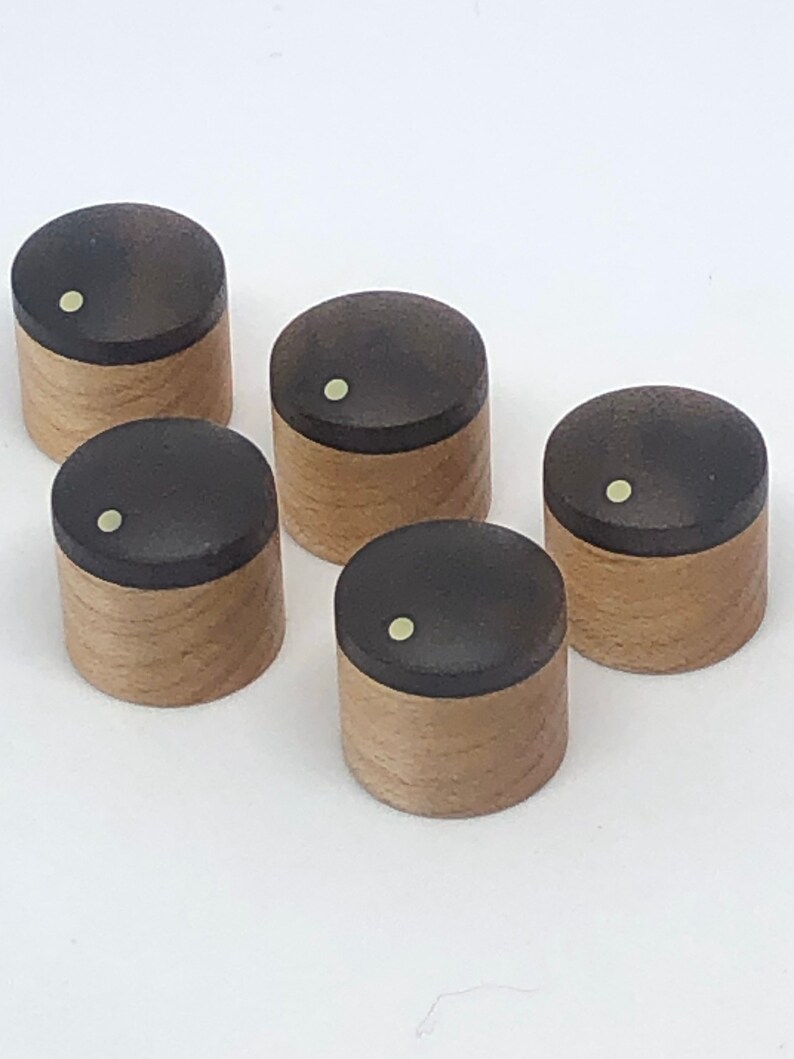Walnut on Ash Wood Guitar Knobs Etsy