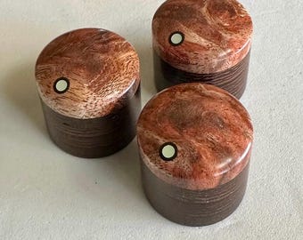 Maple Burl/Wenge Guitar Knobs