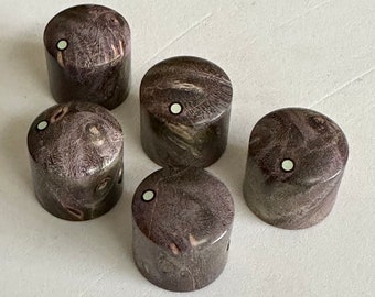 Stabilized Dyed Maple Burl Guitar Knobs Purple and Green Double Dyed: PRICE/KNOB