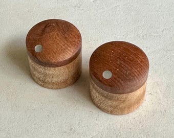 Redwood/Flame Maple MINI Guitar Knobs