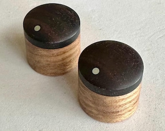 Macassar Ebony/Ash Guitar Knobs