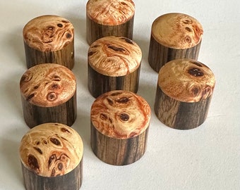 Poplar Burl on Black Limba Guitar Knobs: PRICE/KNOB