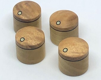 Myrtle en Poplar Wood Guitar Knobs