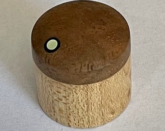 Walnut on Maple Guitar Knob