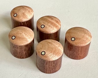 Figured Maple on Makore Guitar Knobs: PRICE/KNOB