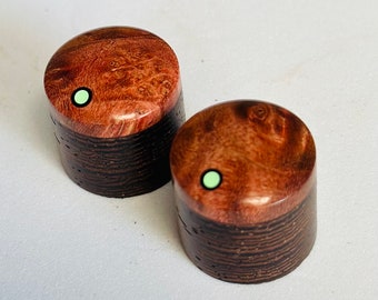 Dyed/Stabilized Maple Burl/Wenge Guitar Knobs: PRICE/KNOB