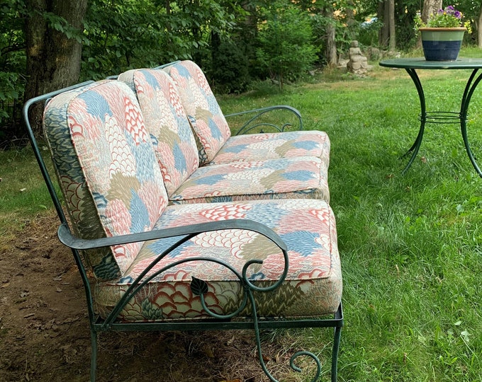 Vintage Wrought Iron 3-piece Sofa Woodard/salterini - Etsy