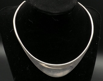 Vintage Pekka Piekäinen Finland Auran Kultaseppa Oy  Sterling Silver Collar NECKLACE  Choker Modernistic scandinavian necklace european