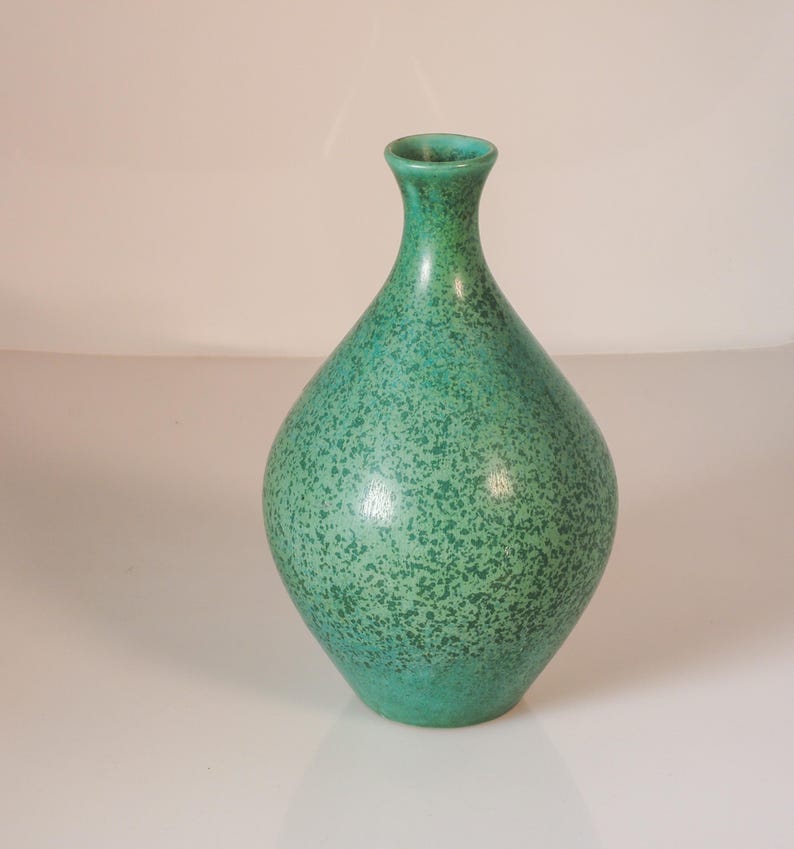 Vintage Rookwood Pottery Vase – 1960s Mottled Green Glaze, Shape 861 - Etsy