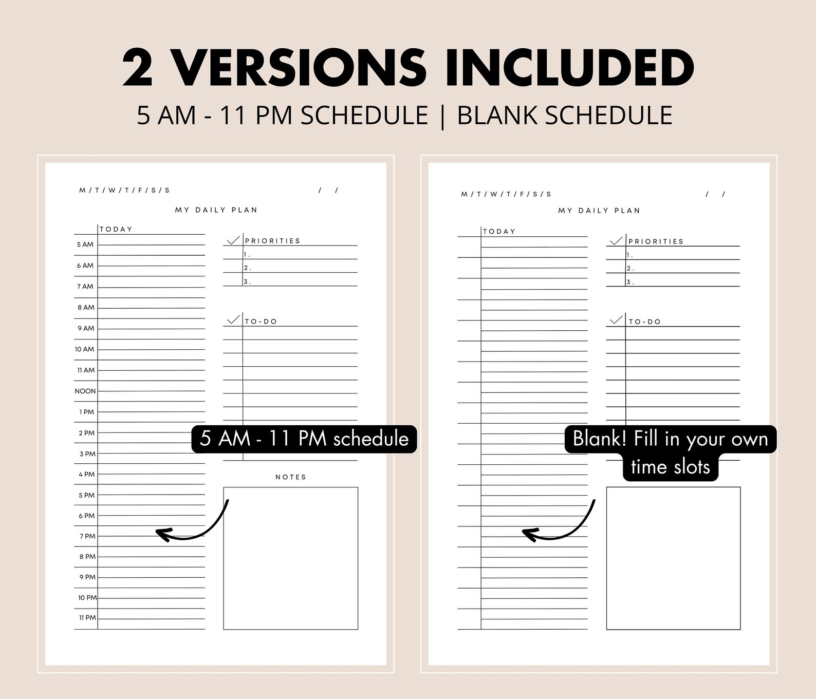 Daily Planner Printable to Do List Minimalist Military - Etsy Canada