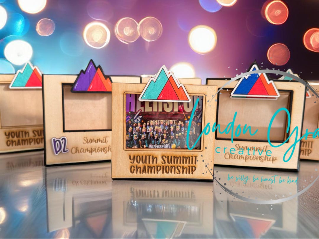 Cheer Photo Frame Custom Cheer Championship Inspired Wood Photo Frame | Cheerleader Gift ...