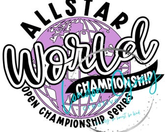 Allstar World’s Inspired Image | Cheer PNG digital file | Cheer Championship | Cheer Comp Image FILE ONLY