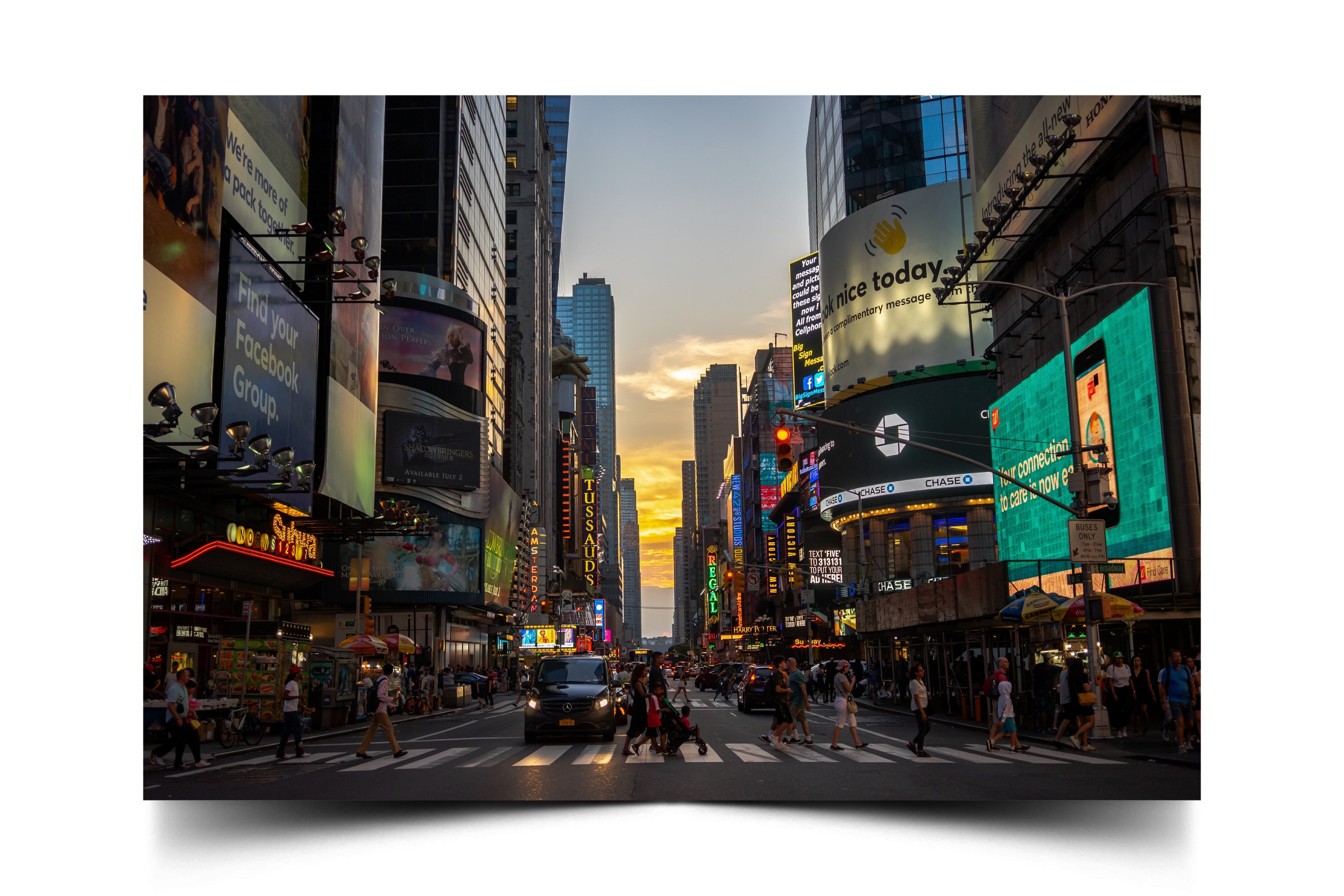 TIMES SQUARE SUNSET Print New York City Poster Manhattan Etsy UK