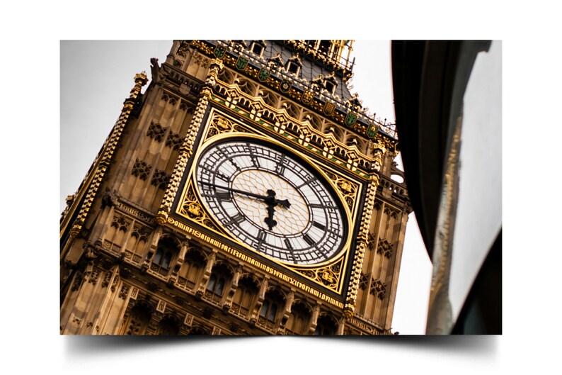 BIG BEN CLOCK Face Poster London Clock Tower Print Etsy