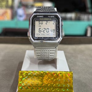 Vintage 80s Casio TC-600 Touch Sensor Calculator Digital Wrist Watch