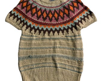 Polo Ralph Lauren Jacquard Short Sleeve Knit Sweater