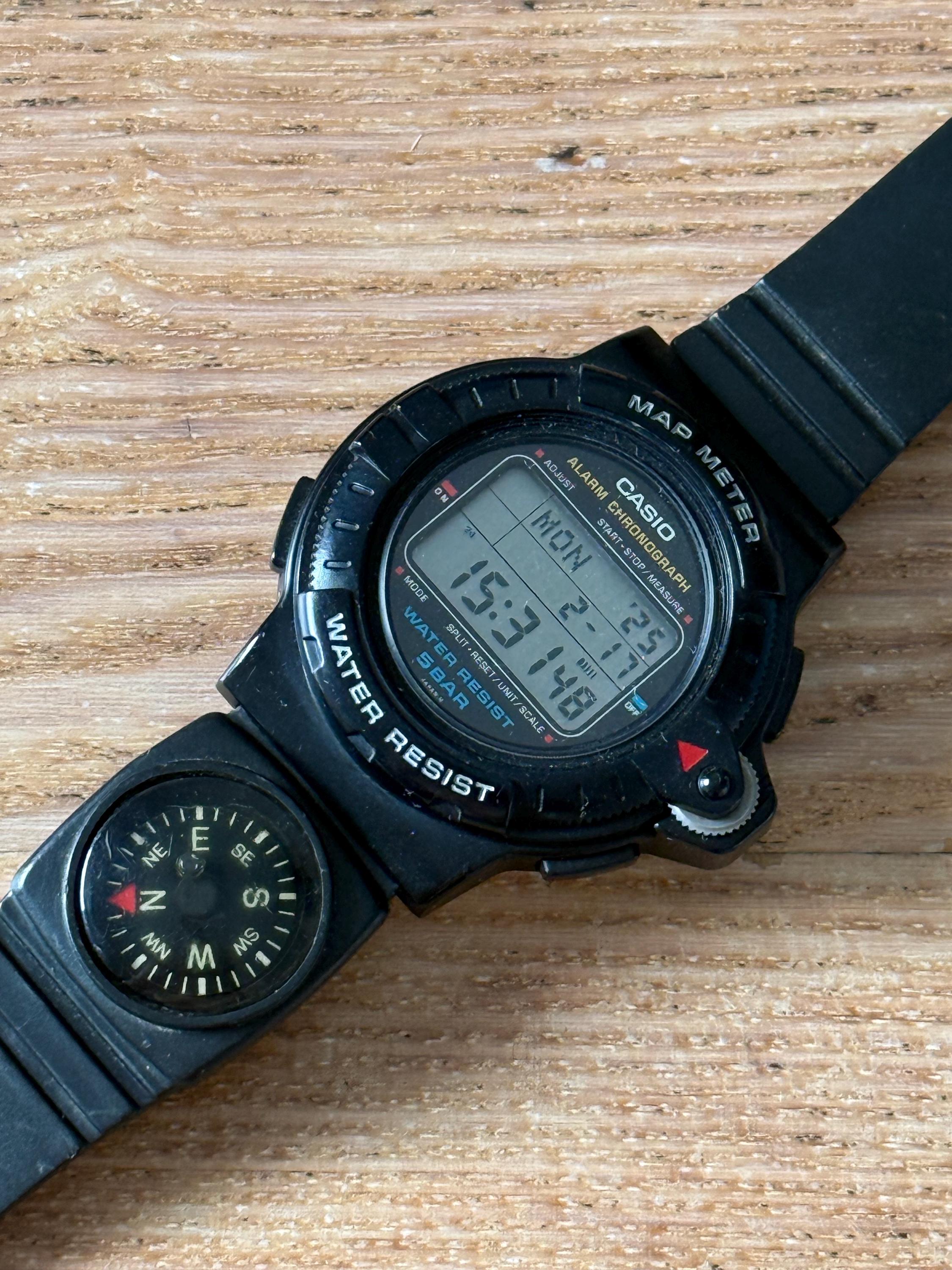 Vintage Casio MAP 100 Map Meter Watch Rare - Etsy Sweden