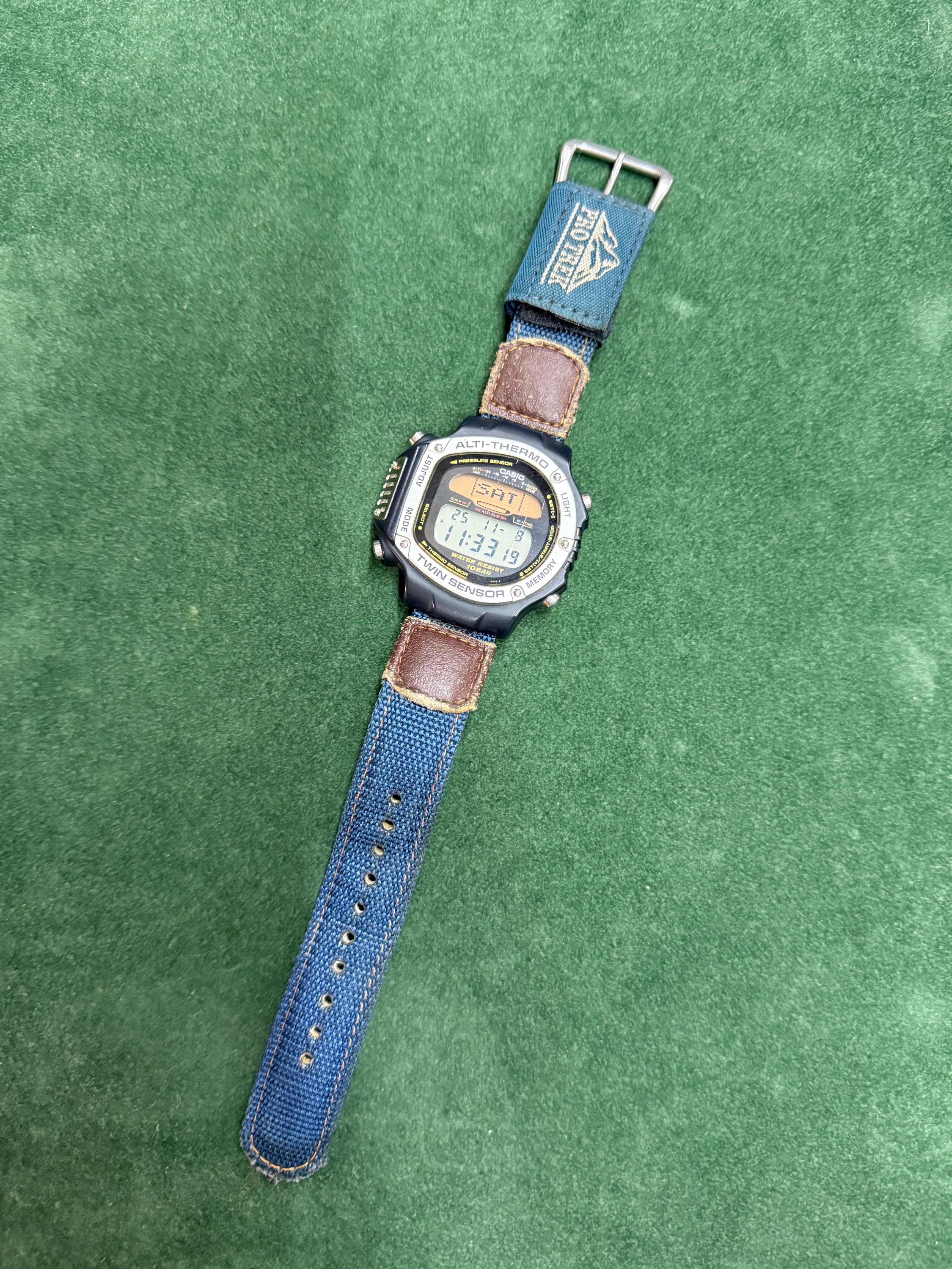Vintage Casio Protrek Twin Sensor DPX-410 Japan M Altimeter