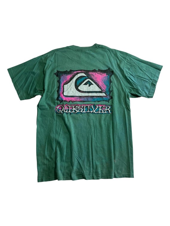 Vintage Quiksilver Tshirt 90s Made in USA Surf Skate Big Logo - Etsy