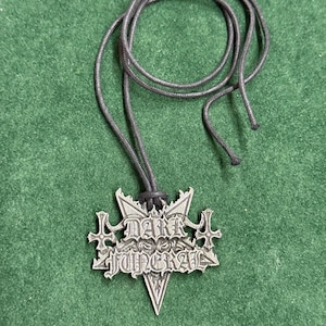 Vintage 1998 Dark Funeral Band Razamataz Alchemy Carta England Pendant Necklace