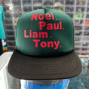 Oasis Band Line Up Noel Paul Liam Tony Trucker Cap