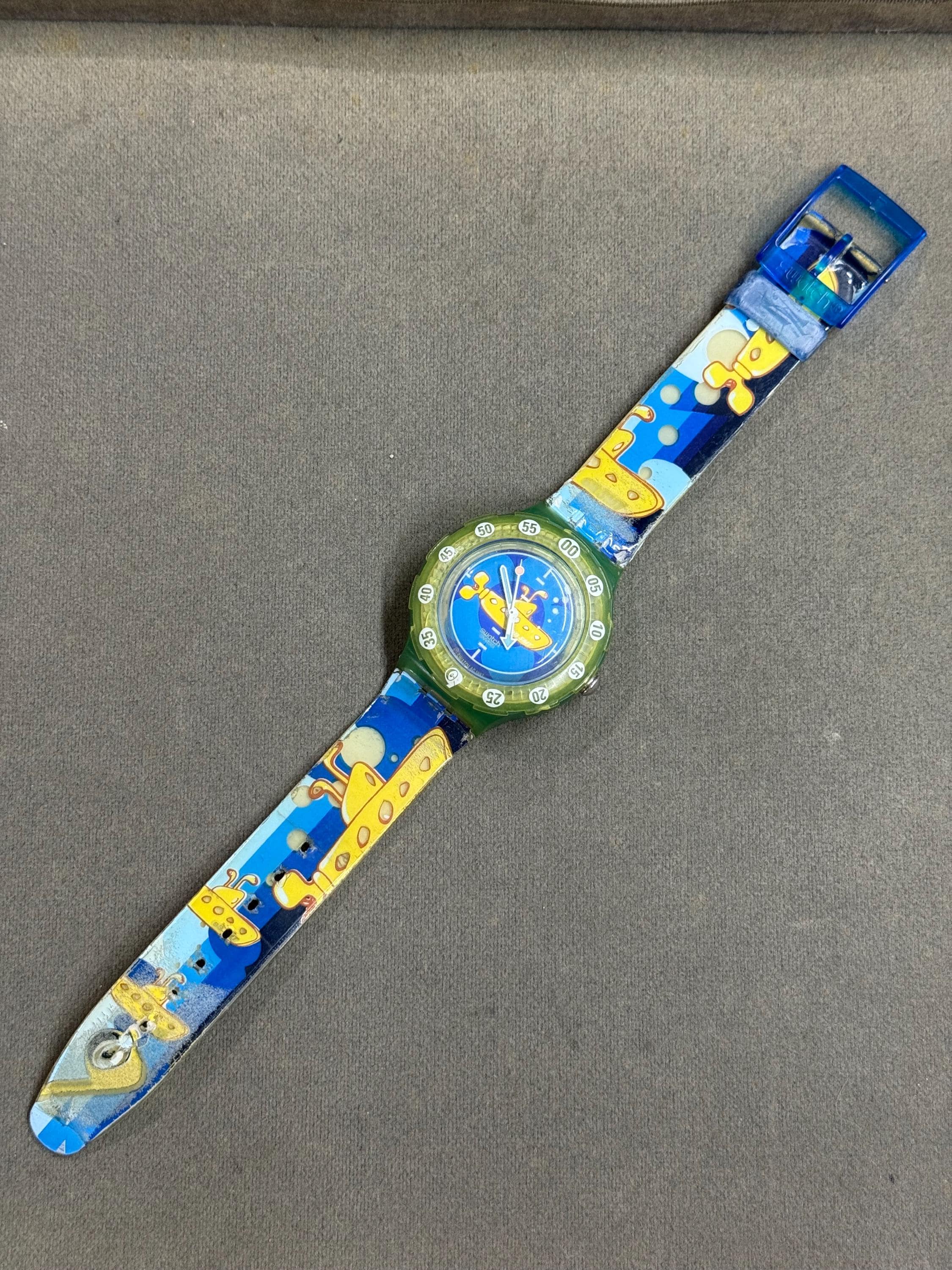 Vintage Swatch AG 1997 Scuba “yellow Submarine” the Beatles