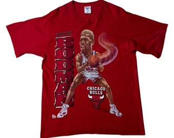 デニス・ロッドマン Tシャツ、90年代レトロバスケットボールレジェンド