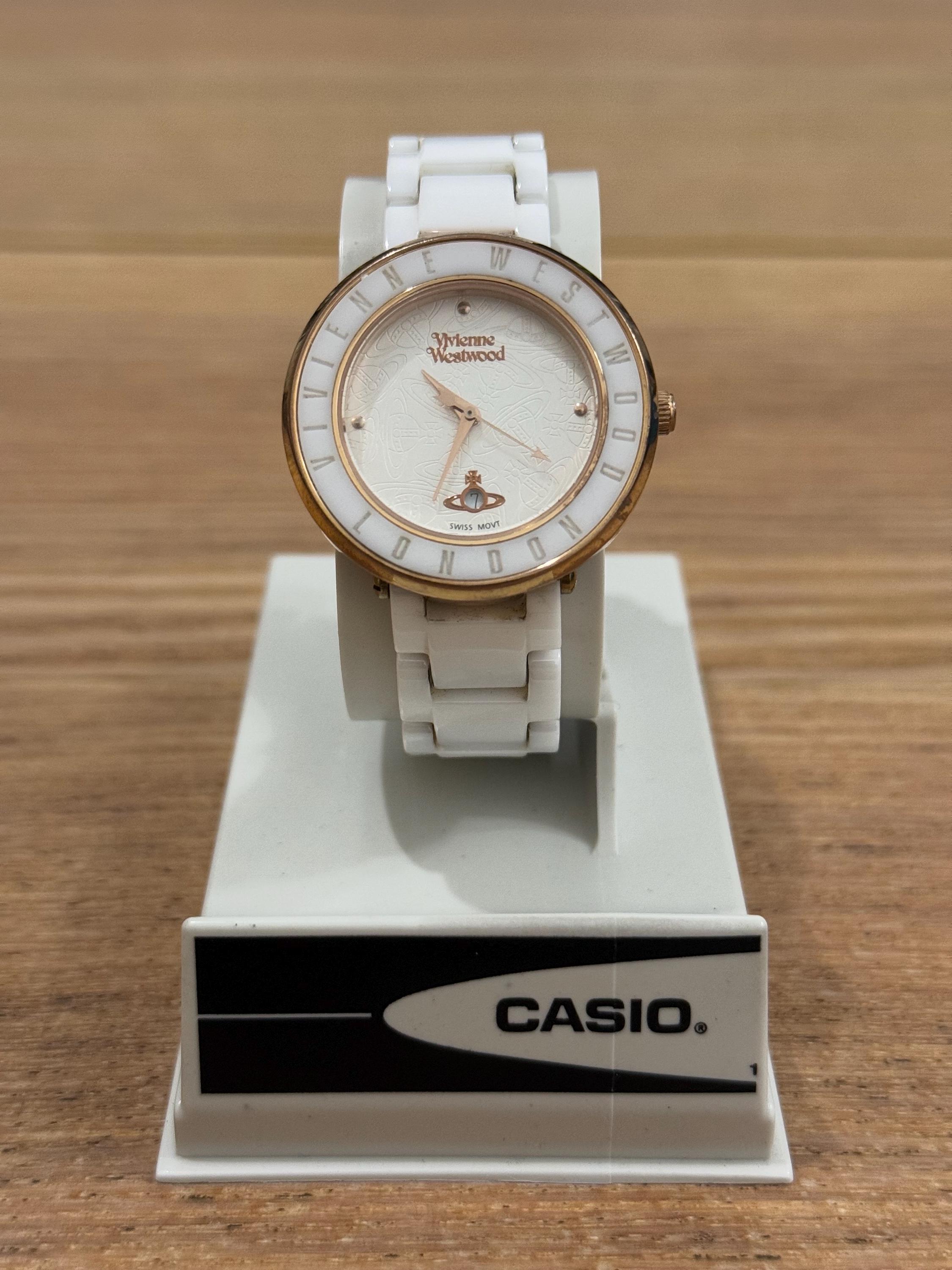Rare Vivian Westwood gunmetal charm watch Vivienne Westwood watch with mini orb 3d charm, all  main image 2