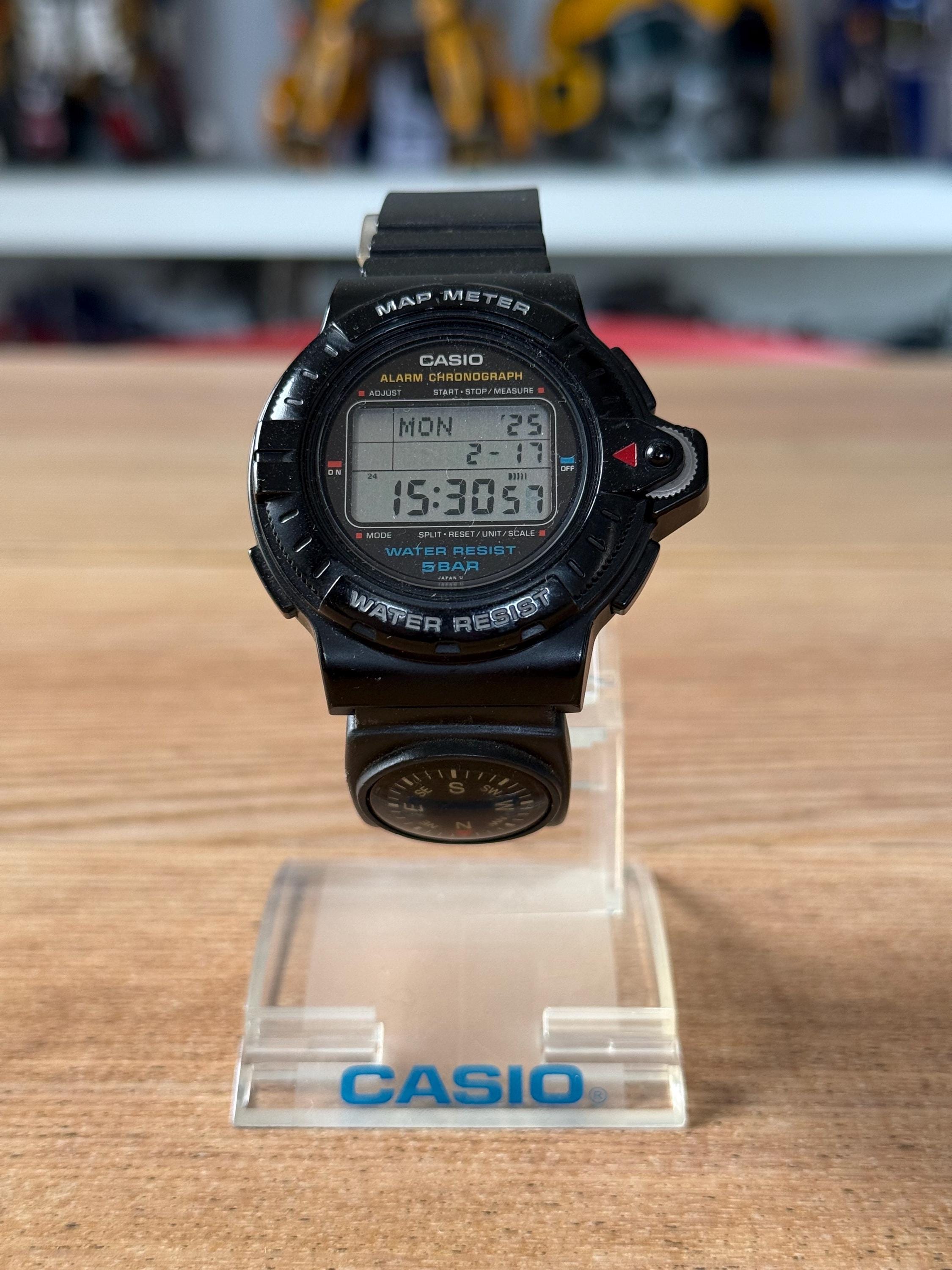 時計 CASIO MAP METER 1989 MAP-100 dead stock CASIO MAP METER 1989 MAP-100 dead stock