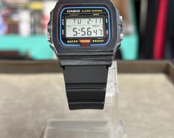 Vintage CASIO A156W Digital Quartz Watch 80s Steel Band 1980s