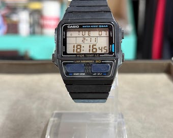 RARE Casio 50QS-17 3 BUTTON Led Digital Watch Fully Working Japan