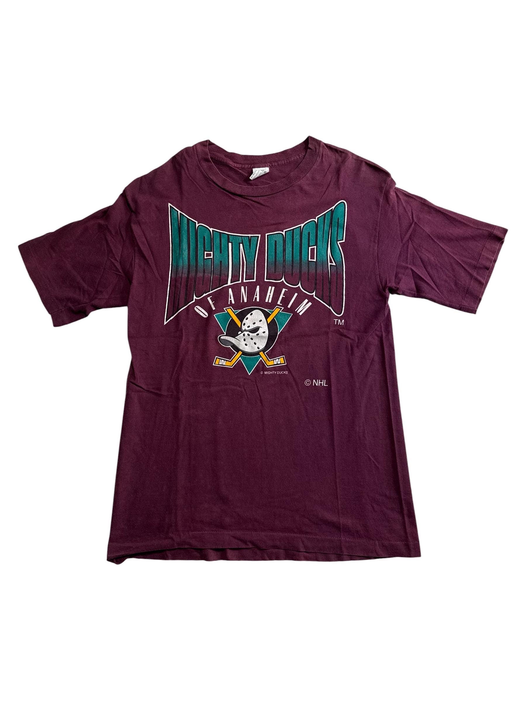 Vintage 1990s Mighty Ducks of Anaheim NHL Graphic Tshirt Made in